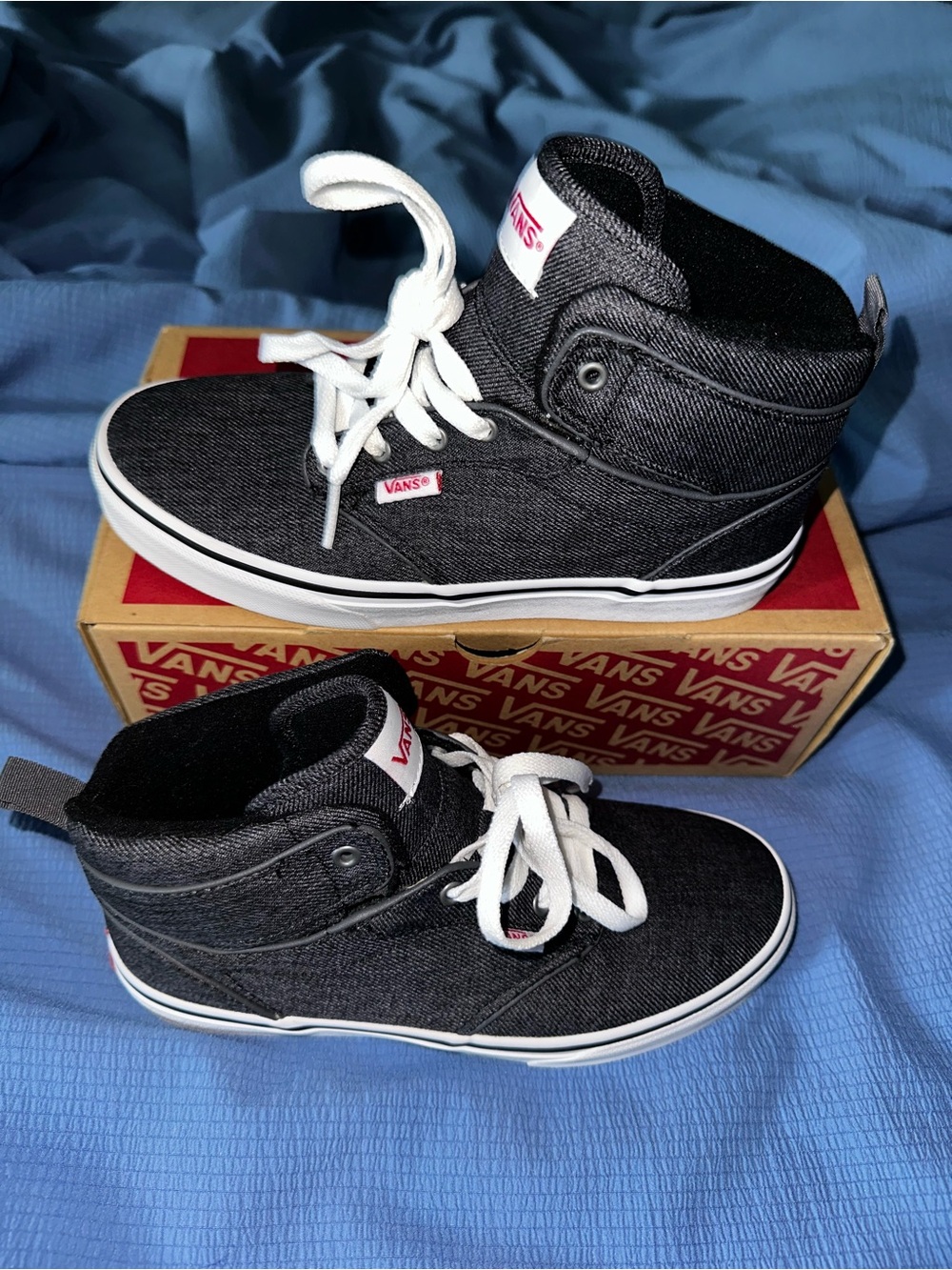 Vans Kids High-Top Sneakers in Black and White
